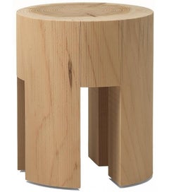 Low stool/Side table made of a single block of cedar Riva 1920 Woody Matteo Thun