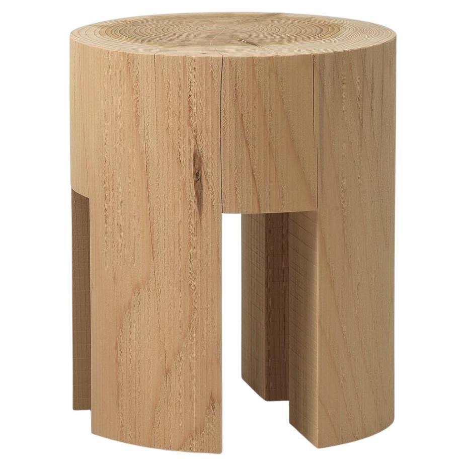 Low stool/Side table made of a single block of cedar Riva 1920 Woody Matteo Thun