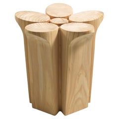 Low stool Side table made of a singleblock of cedar Riva 1920 Fiore Karim Rashid