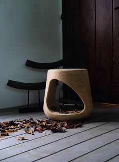 Low stool / Side table made of a singleblock of cedar Riva 1920 Geppo