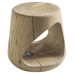 Low stool / Side table made of a singleblock of cedar Riva 1920 Geppo