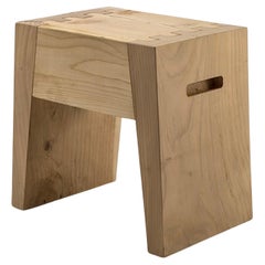 Low stool / Side table made of a singleblock of cedar Riva 1920 Insieme