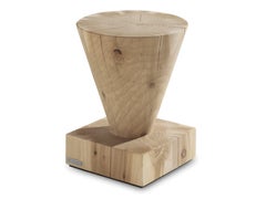 Tabouret bas/table d'appoint en cèdre monobloc Riva 1920 Kono Mario Bellini