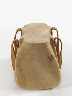 Niedriger Hocker / Beistelltisch aus einem Zedernholzblock Riva 1920 Mondana