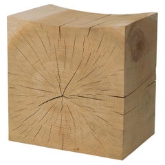 Low stool / Side table made of a singleblock of cedar Riva 1920 Napa Small