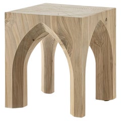 Low stool / Side table made of a singleblock of cedar Riva 1920 Notredame