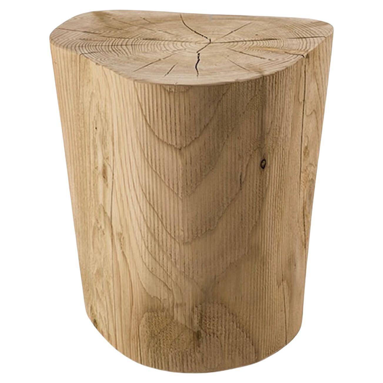 Low stool / Side table made of a singleblock of cedar Riva 1920 Os Buus