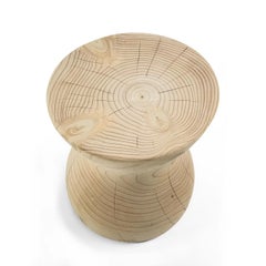 Low stool / Side table made of a singleblock of cedar Riva 1920 Rosa del Deserto