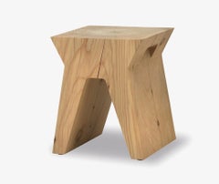 Low stool / Side table made of a singleblock of cedar Riva 1920 Sid