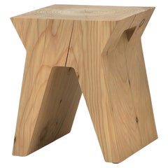 Low stool / Side table made of a singleblock of cedar Riva 1920 Sid
