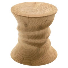 Low stool / Side table made of a singleblock of cedar Riva 1920 Squeeze