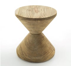Low stool / Side table made of a singleblock of cedar Riva 1920 Vortice