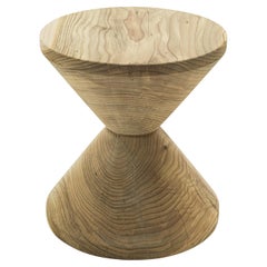 Low stool / Side table made of a singleblock of cedar Riva 1920 Vortice