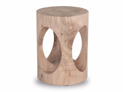 Low stool / Side table made of a singleblock of cedar Riva 1920 Ziba