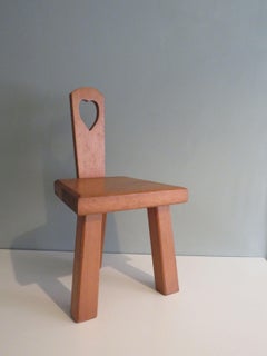 Low stool with backrest or child seat, Belgium 1970s