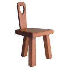 Low stool with backrest or child seat, Belgium 1970s
