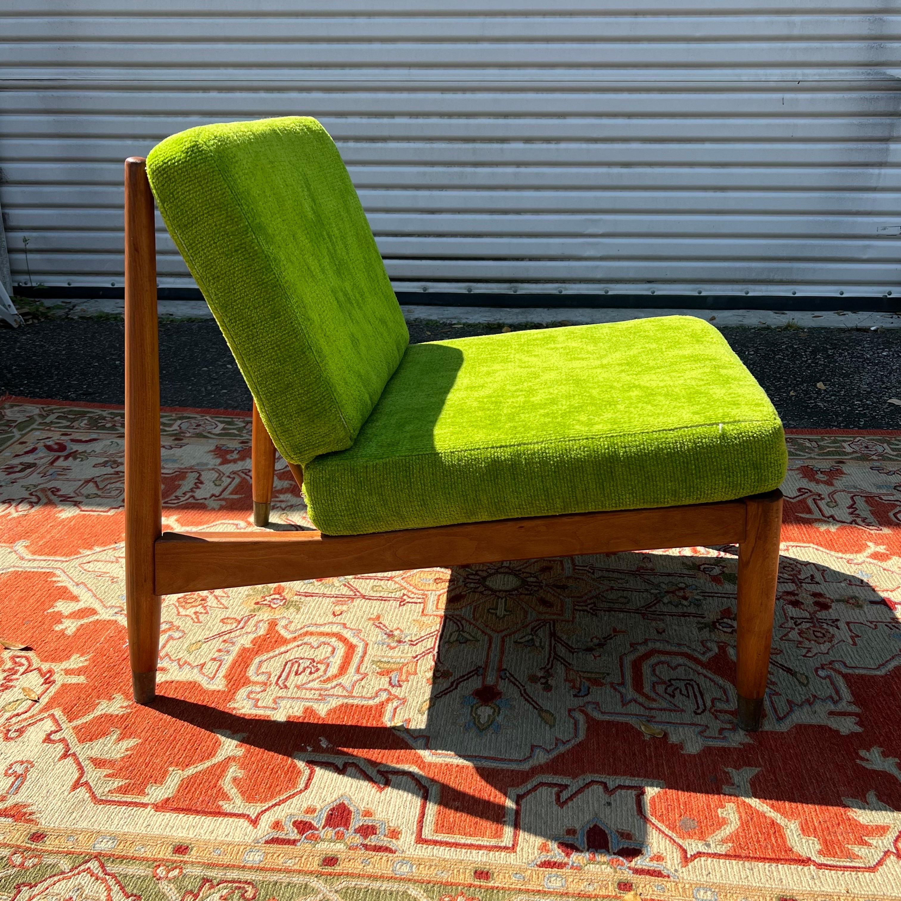 Low Swedish Beech Lounge Chair by Folke Ohlsson for Dux, 1960s For Sale 1