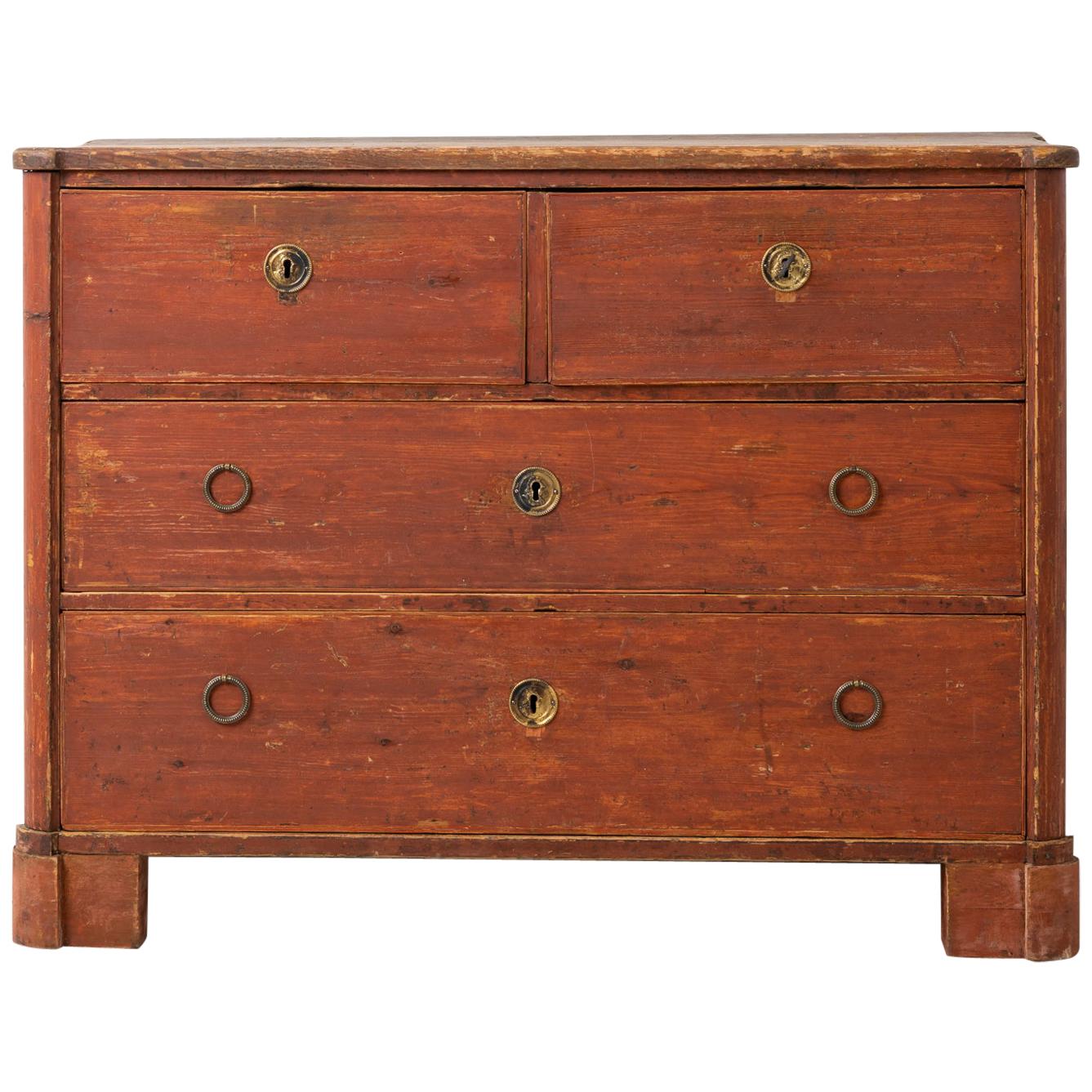 Low Swedish Gustavian Chest of Drawers