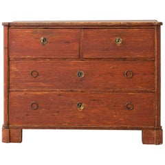 Low Swedish Gustavian Chest of Drawers