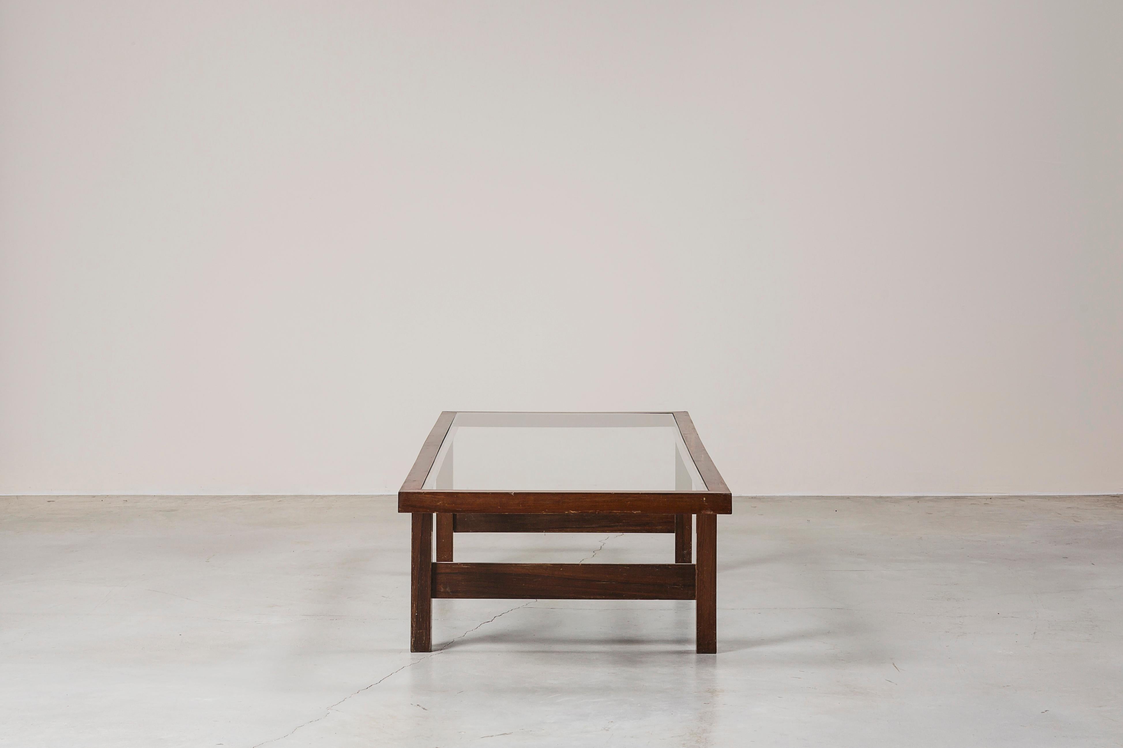 Mid-Century Modern Table basse Branco & Preto en vente