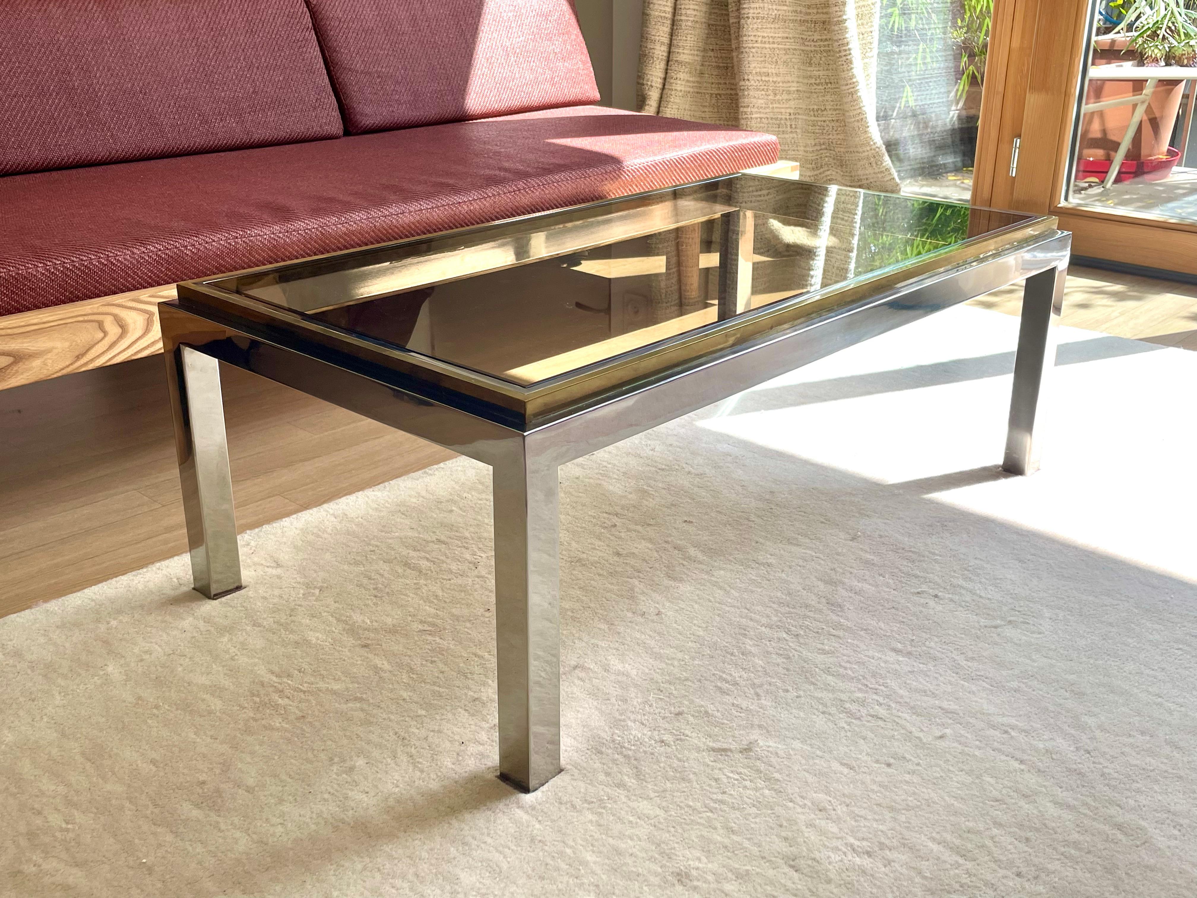 Low table by Willy Rizzo - model Flaminia -circa 1970 In Good Condition For Sale In Saint ouen, FR