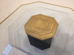 Low Table, Glass and Brass