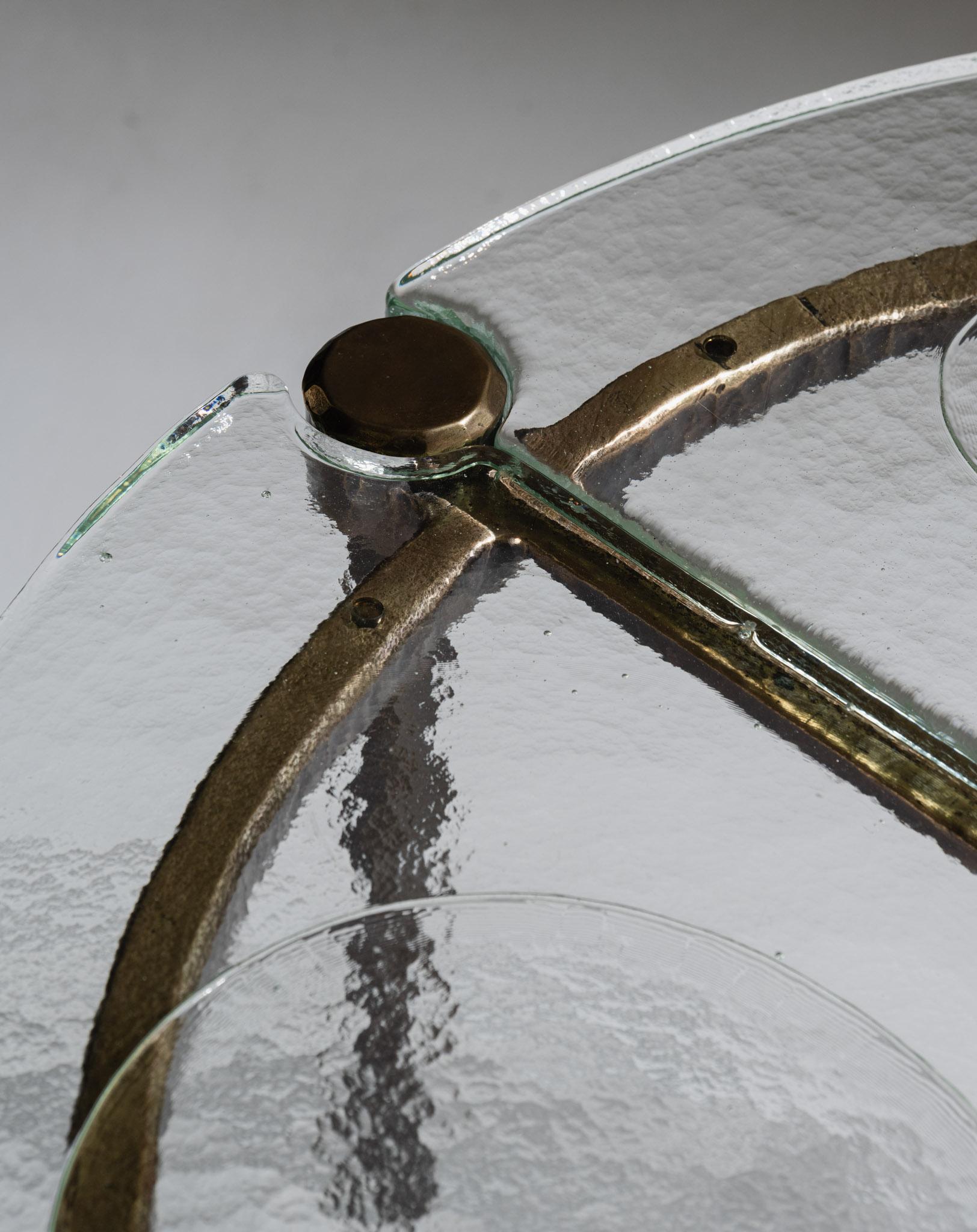 Low table in bronze and glass, Lothar Klute, 1980s in vendita 3