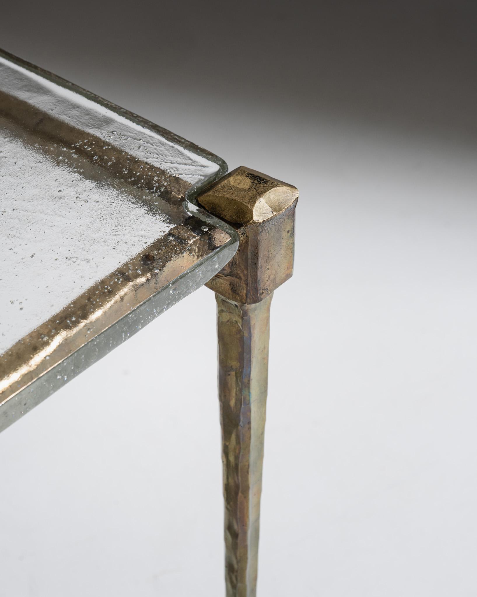 Low table in bronze and glass, Lothar Klute, 1980s For Sale 1