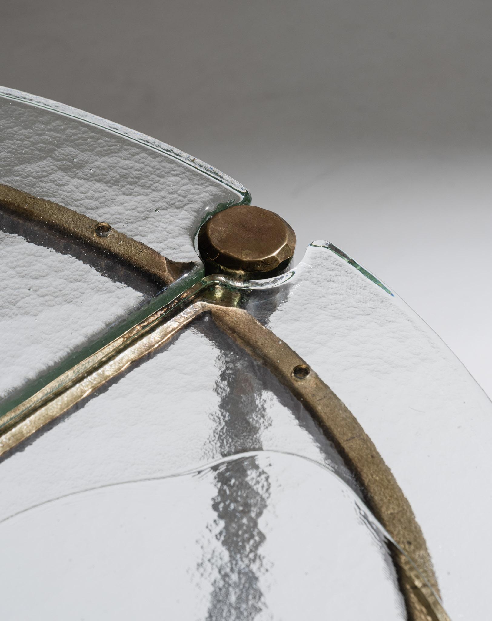 Low table in bronze and glass, Lothar Klute, 1980s in vendita 1