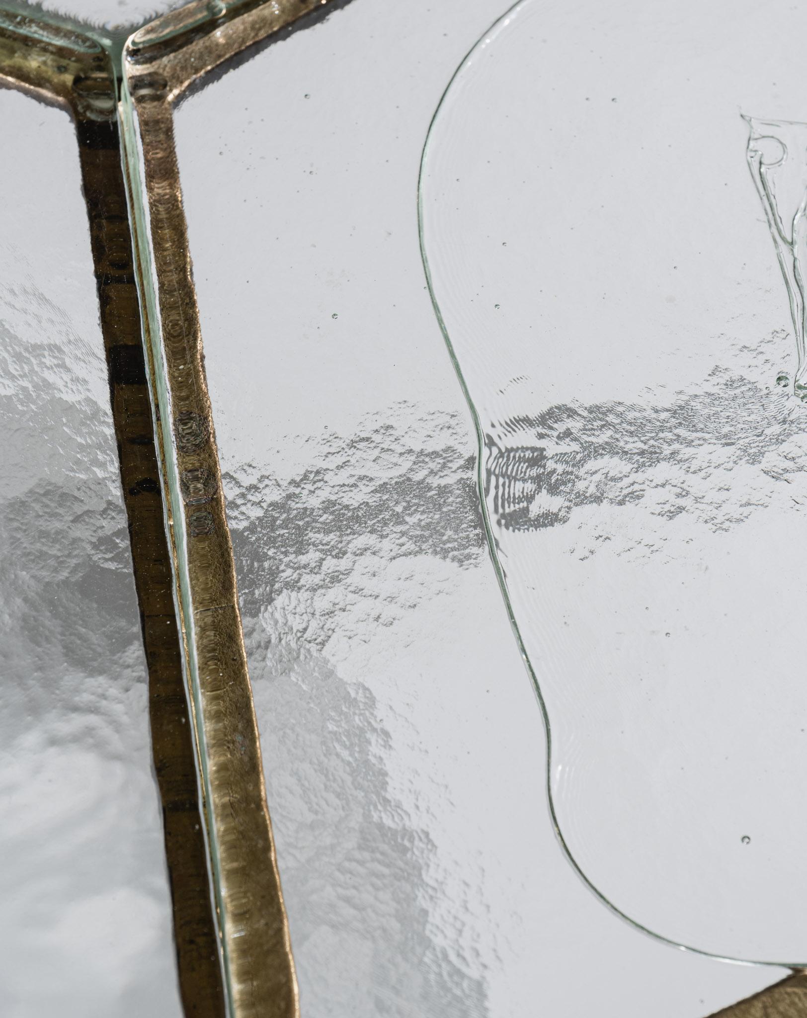 Low table in bronze and glass, Lothar Klute, 1980s in vendita 2