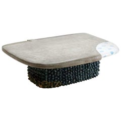 Low Table in Ceramic with Concrete Top by Hun-Chung Lee