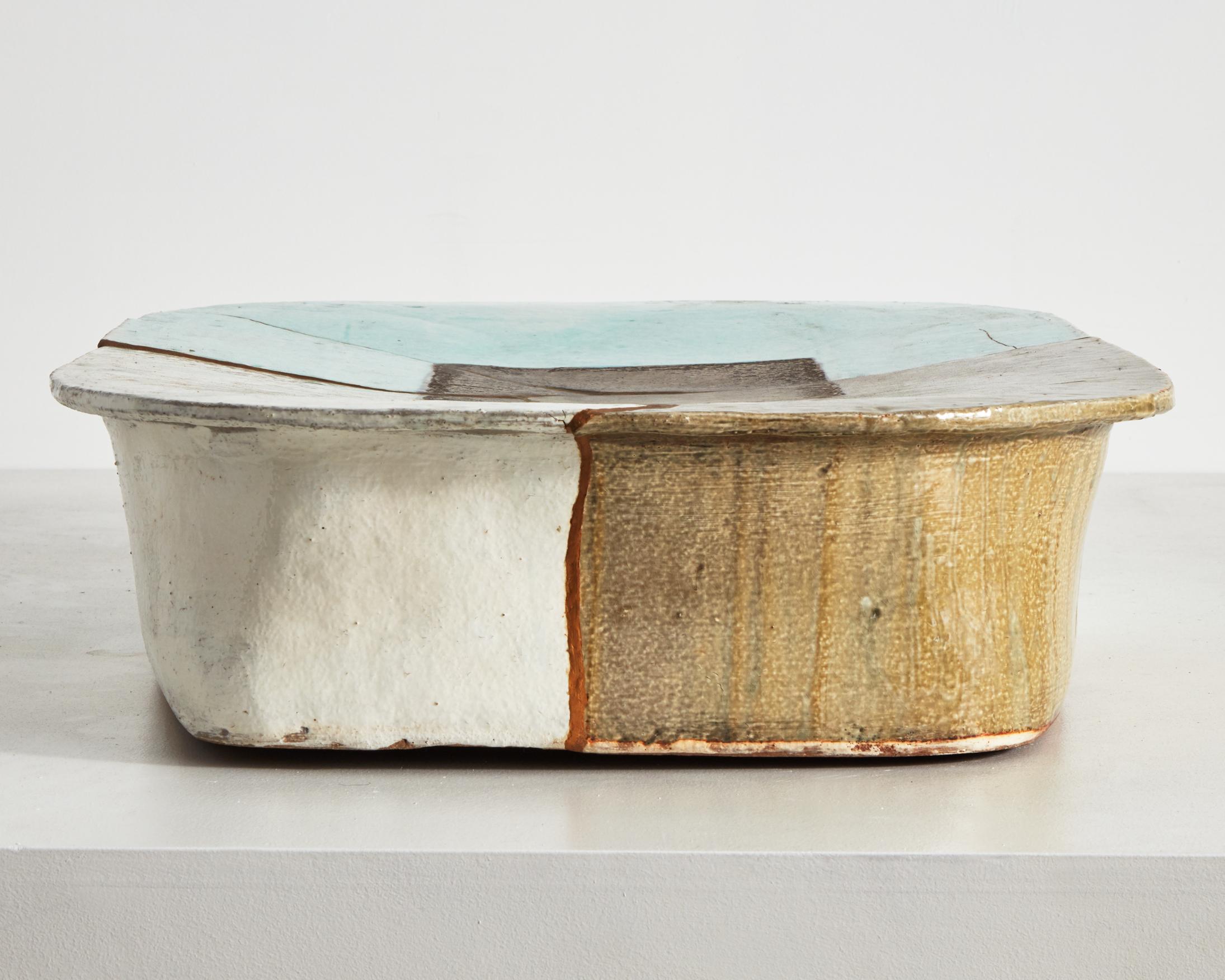 Modern Low Table in Glazed Ceramic by Hun-Chung Lee, 2018