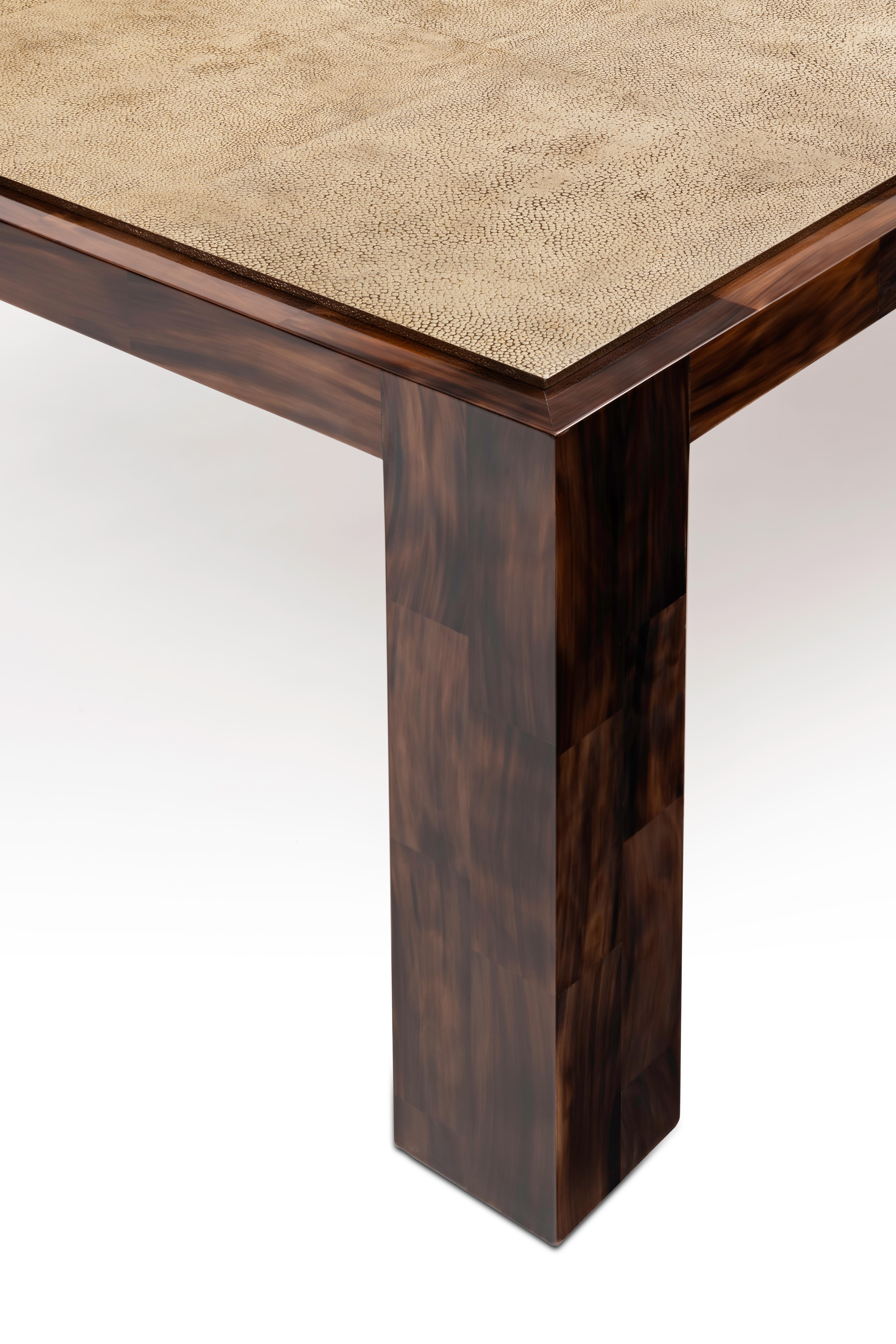 American Low Table in Horn & Shagreen For Sale