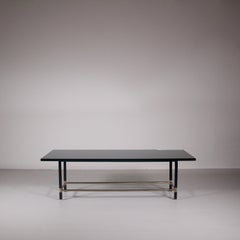 Low table in mirrored glass and brass, Fontana Arte, circa 1960