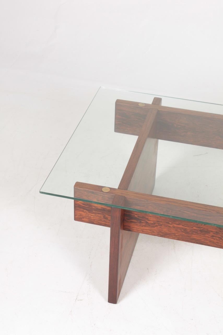Mid-20th Century Low Table in Rosewood by Svend Langkilde, Danish Midcentury, 1950s For Sale