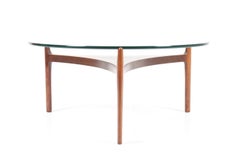 Low Table in Rosewood with Glass Top