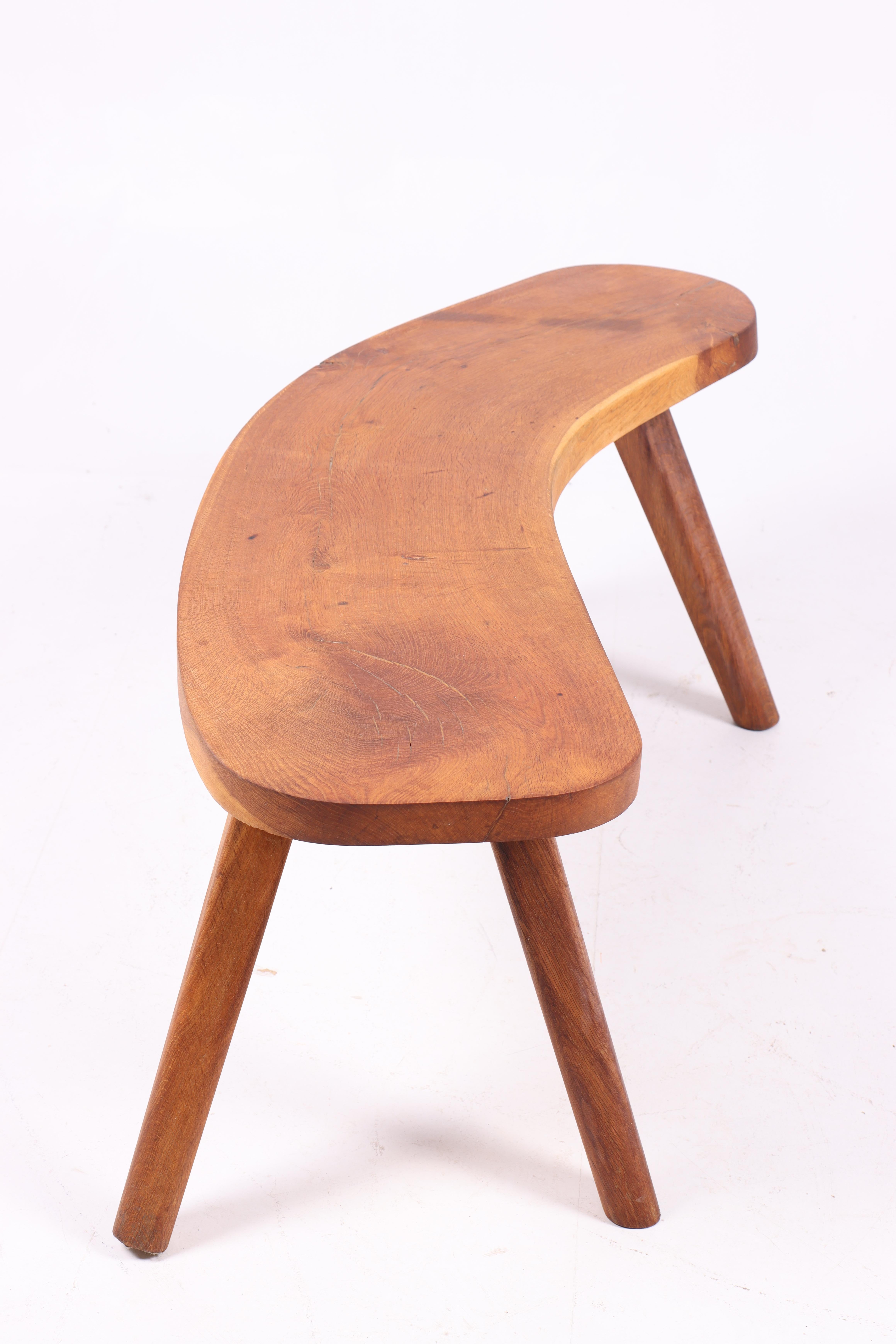 Scandinavian Modern Low Table in Solid Oak, Made in Denmark, 1940s For Sale