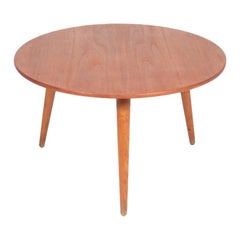 Vintage Low Table in Teak and Oak by Hans J. Wegner Danish Modern, 1950s