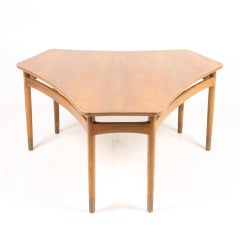 Low Table in Walnut, Made in Denmark, 1940s
