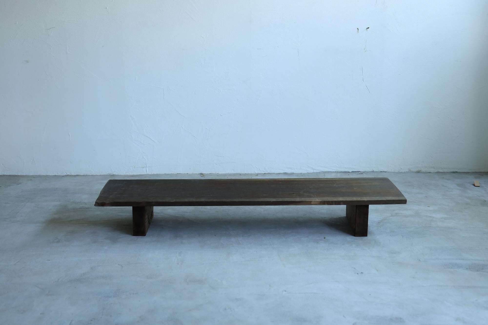 Wood Low Table, Japanese Antique, Wabi-Sabi, Mingei