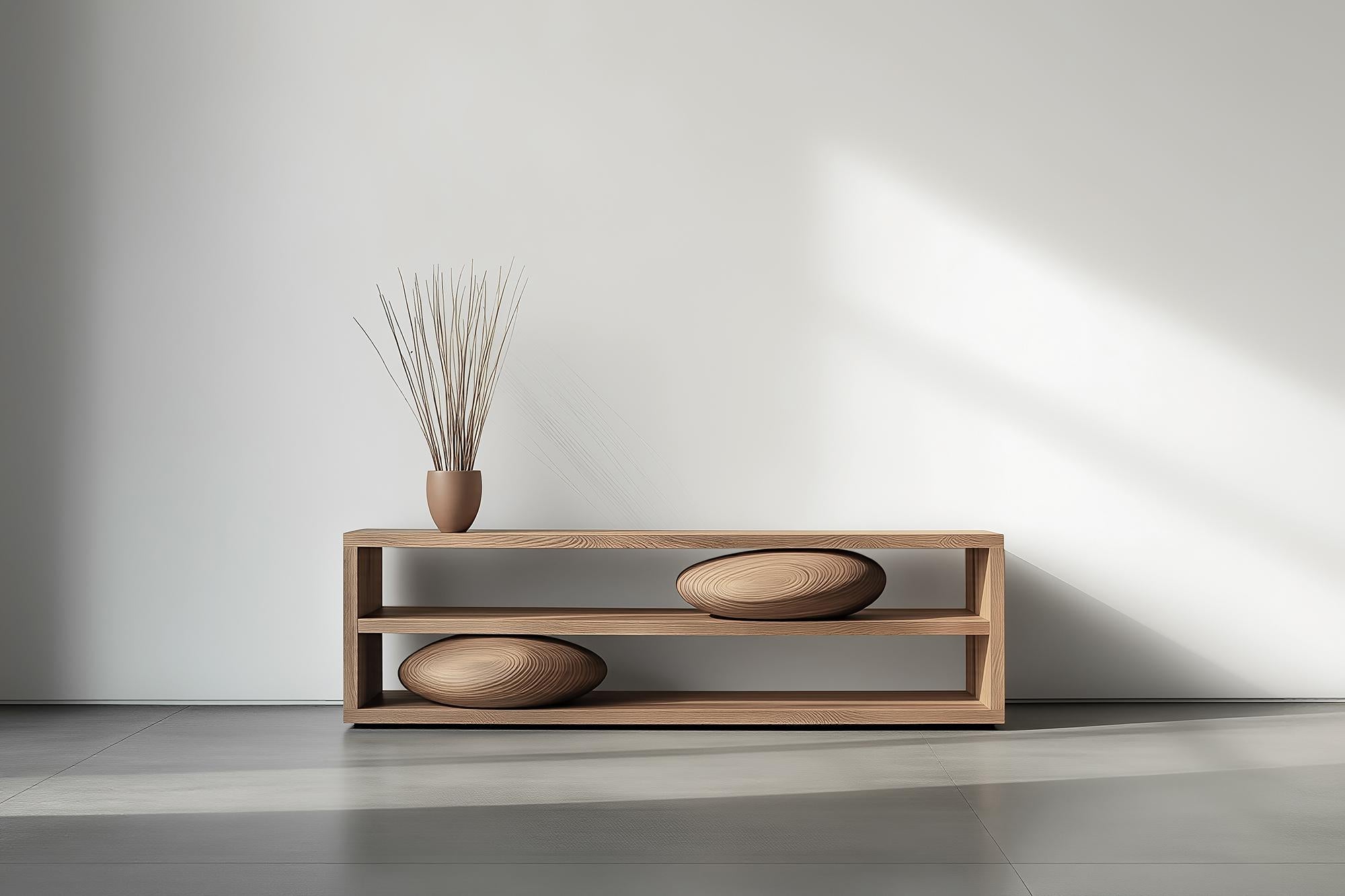 Mid-Century moderno Tavolo basso Sereno No53, mobile minimal con base scultorea di Joel Escalona in vendita