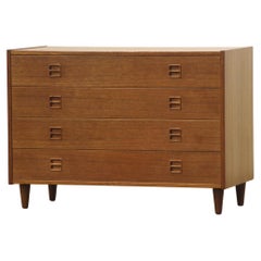 Low Teak Dresser, Chest of Drawers, Denmark 1960s