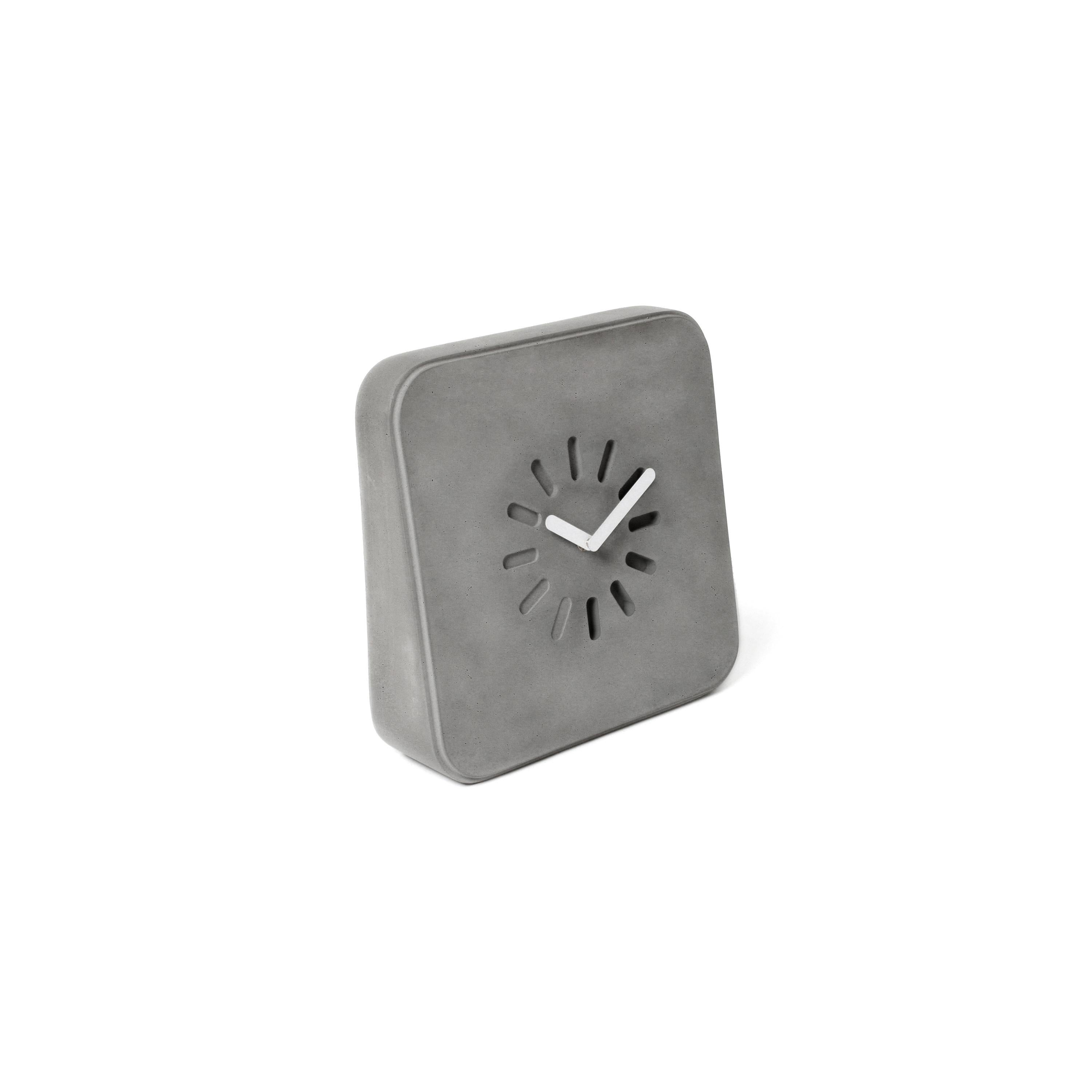 Concrete Low Tech Life in Progress Clock For Sale