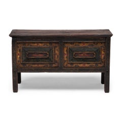 Low Tibetan Painted Chest, c. 1900