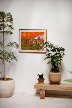 Low Tide, Painting by Lionel Kalish, Framed (1970s)