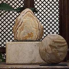 Low Travertine Pedestal