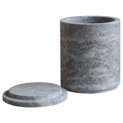 Low Travertino Silver Vases by Bicci De’ Medici
