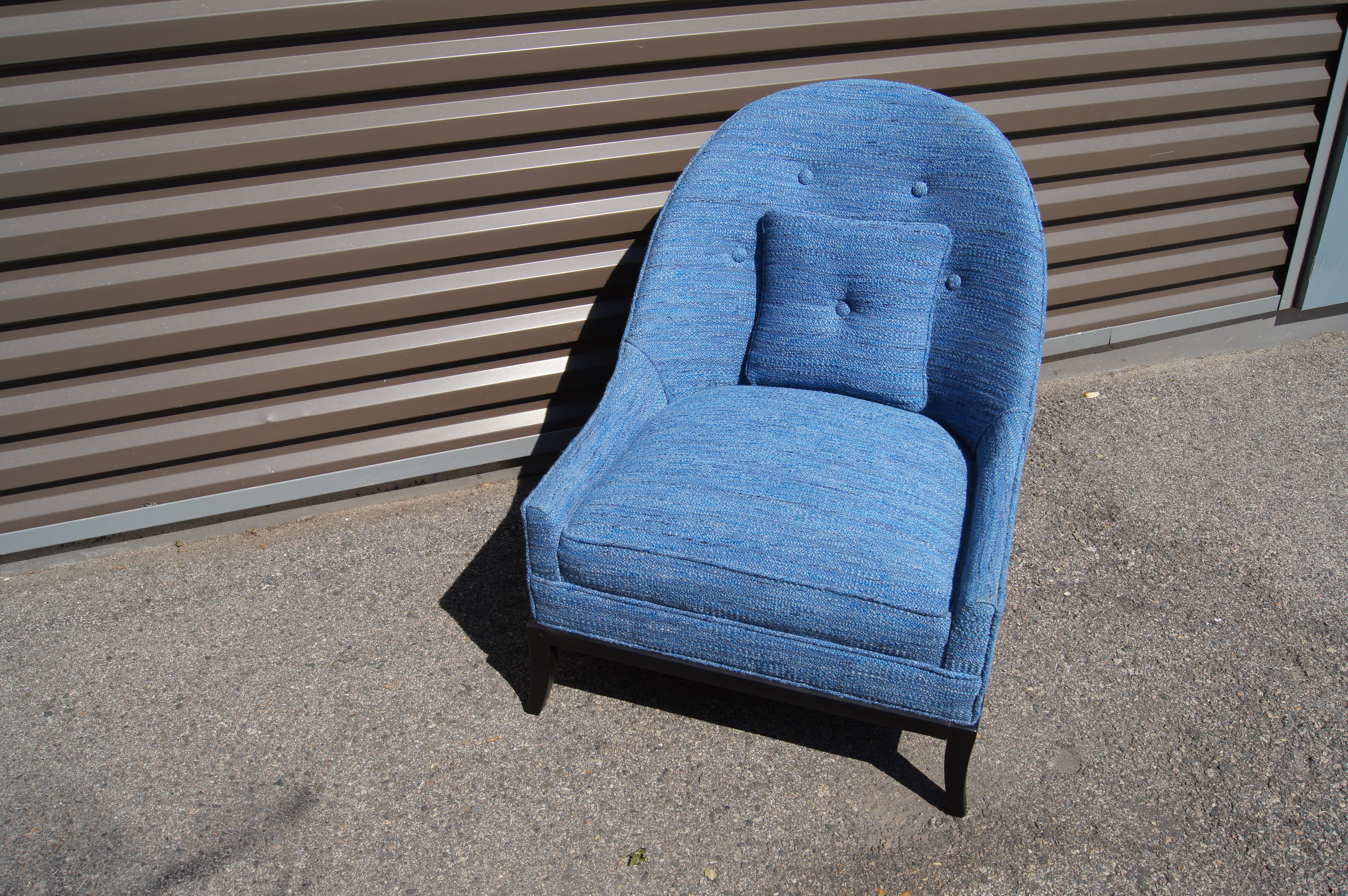 Mid-Century Modern Low Upholstered Armchair Chair by T.H. Robsjohn-Gibbings for Widdicomb