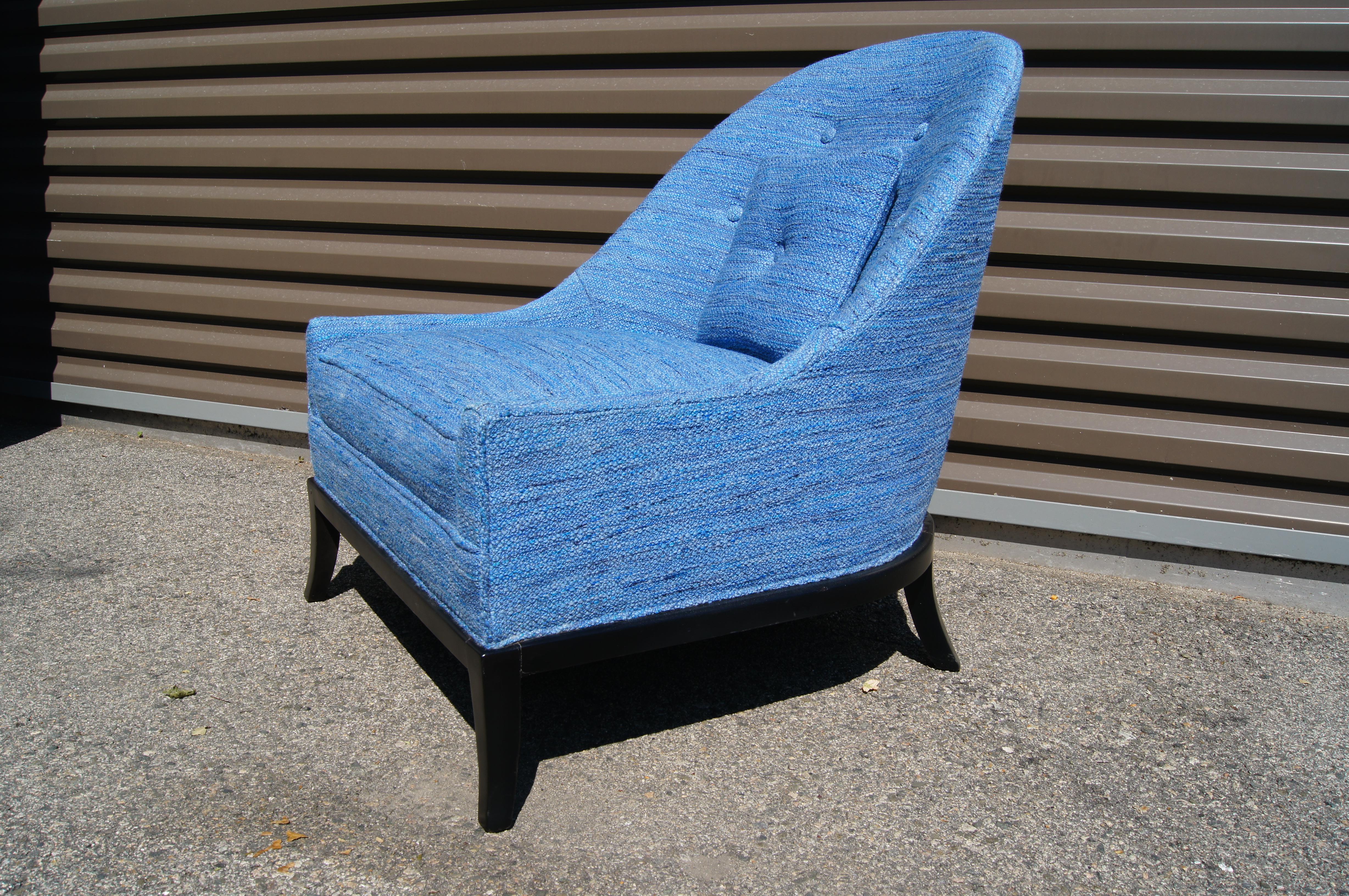 American Low Upholstered Armchair Chair by T.H. Robsjohn-Gibbings for Widdicomb