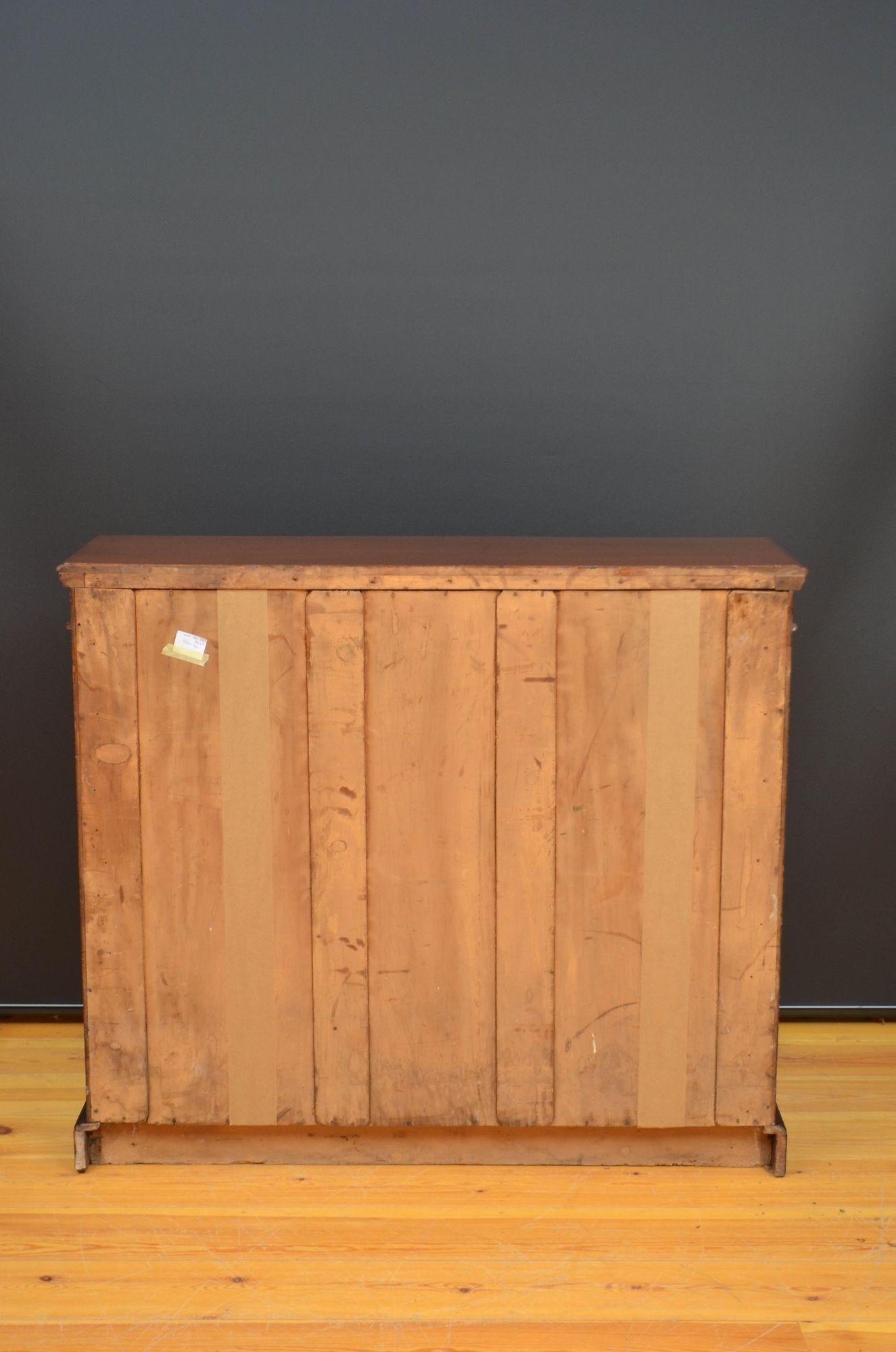 Low Victorian Mahogany Open Bookcase 8
